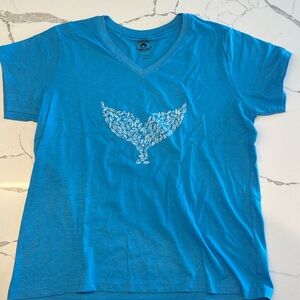30A V-neck ladies tshirt made from recycled plastic bottles